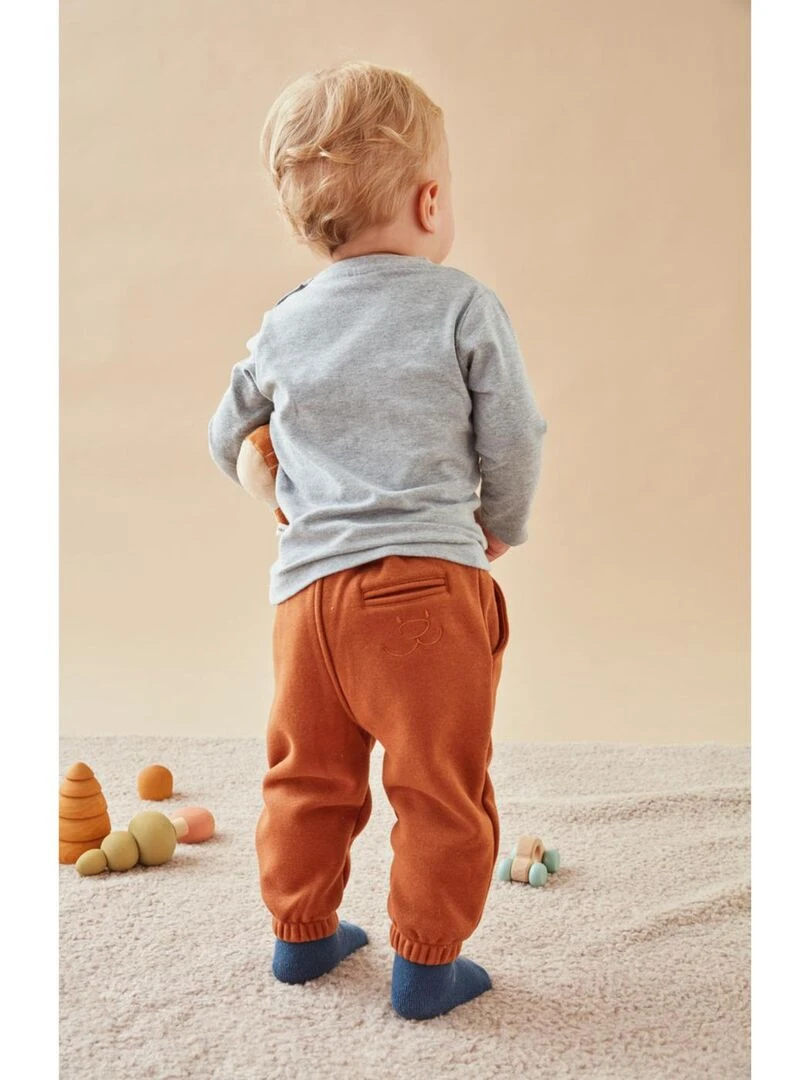 Pantalon jogging en Sweatoloudoux caramel Noukie's Marron