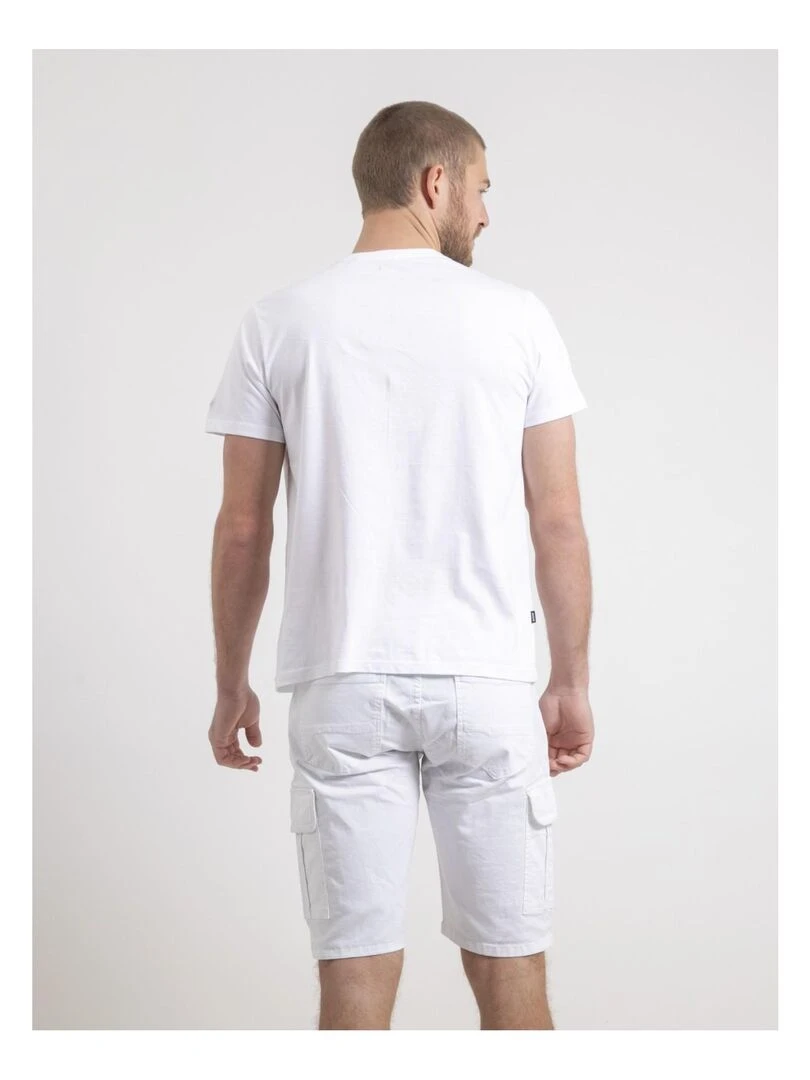 T shirt col rond pur coton NEVENOU Blanc