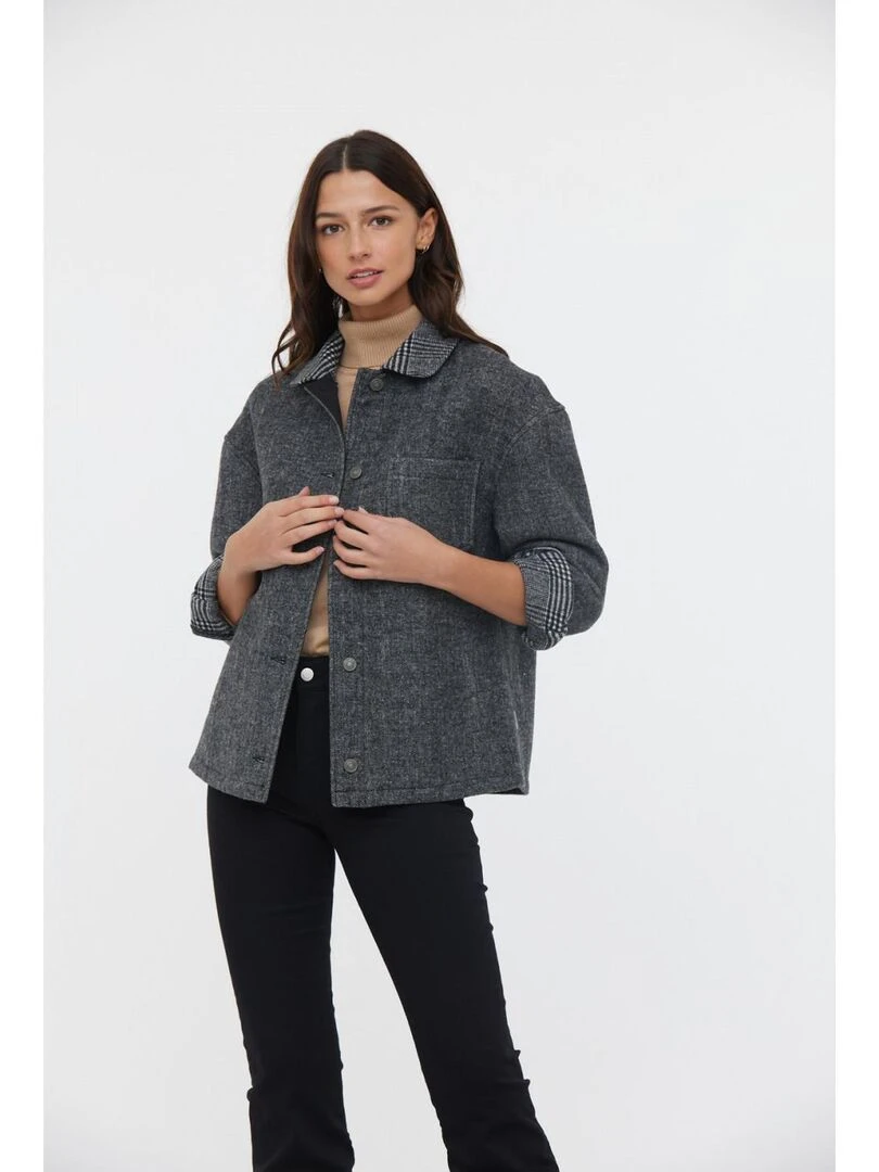 Lee Cooper Veste polyester loose FIAL Blanc Noir