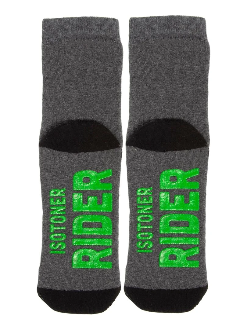 Chaussettes antidérapantes Enfant Moto 27/34   Gris