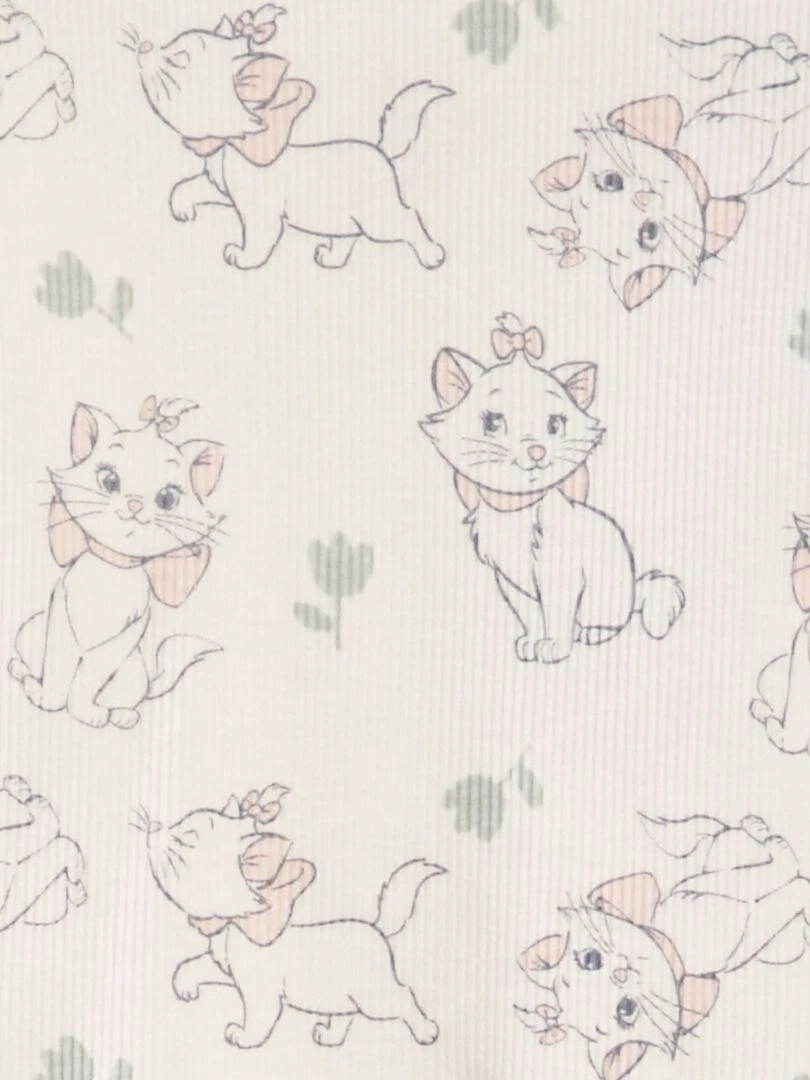 Combishort denim + T shirt imprimé 'Marie' des 'Aristochats'   2 pièces   Marie