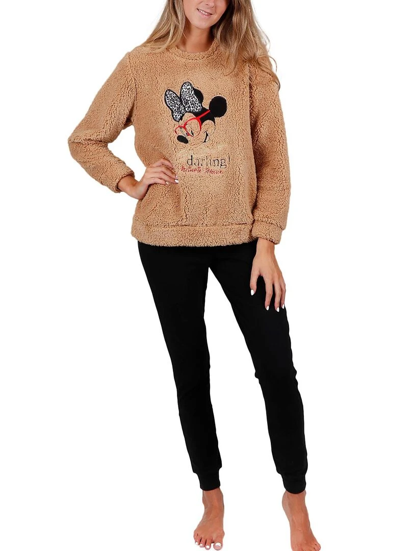 Pyjama pantalon et haut Fashion Darling Disney Marron