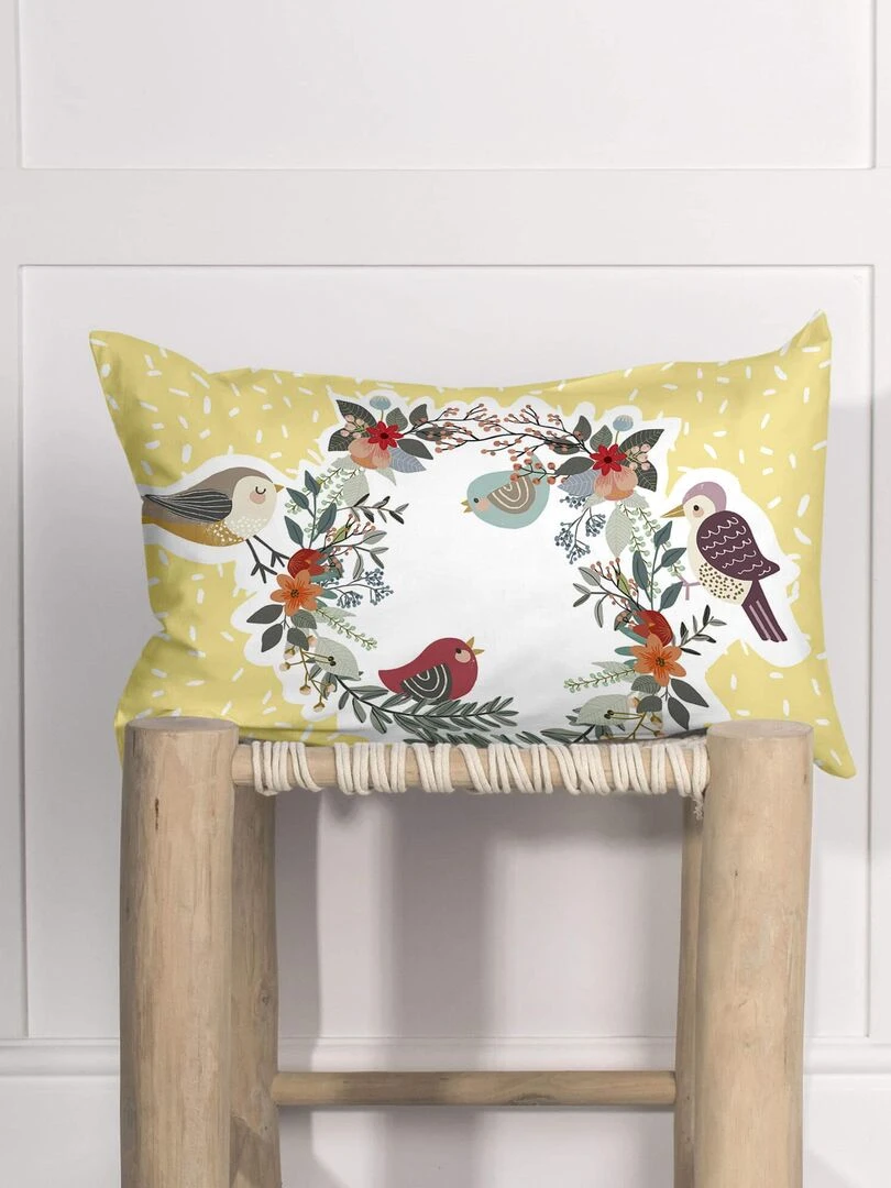 Housse de coussin Harvestwood "Happyfriday" Blanc
