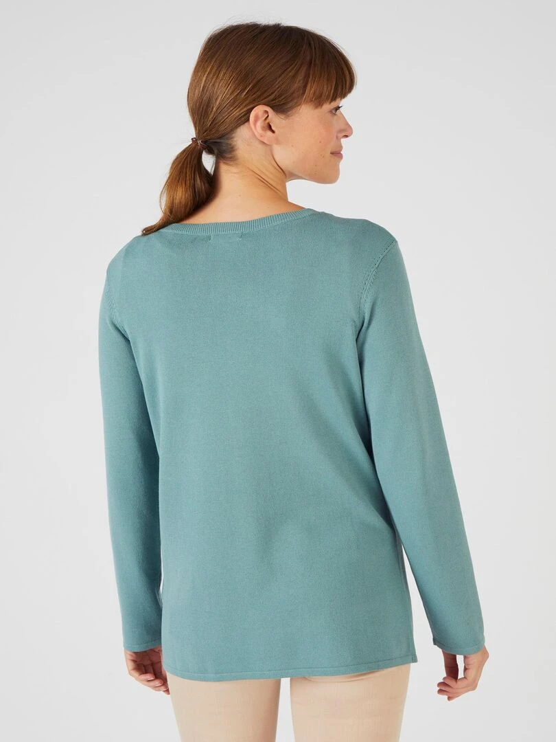 Gilet boutonné manches longues   Damart   Vert anis