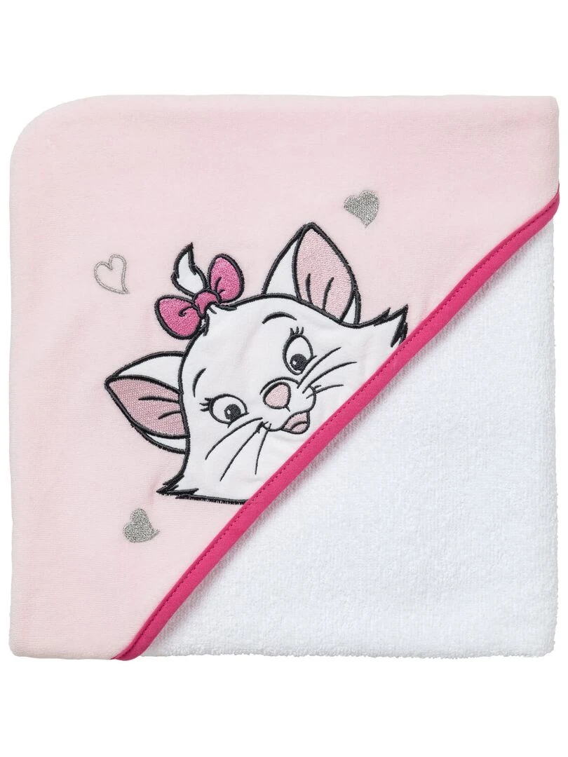 Cape de bain 80x80 cm velours Marie Jolie Rose