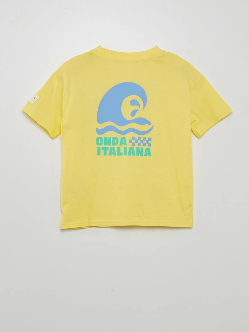 T shirt loose imprimé   Grafik Edition   Jaune citron