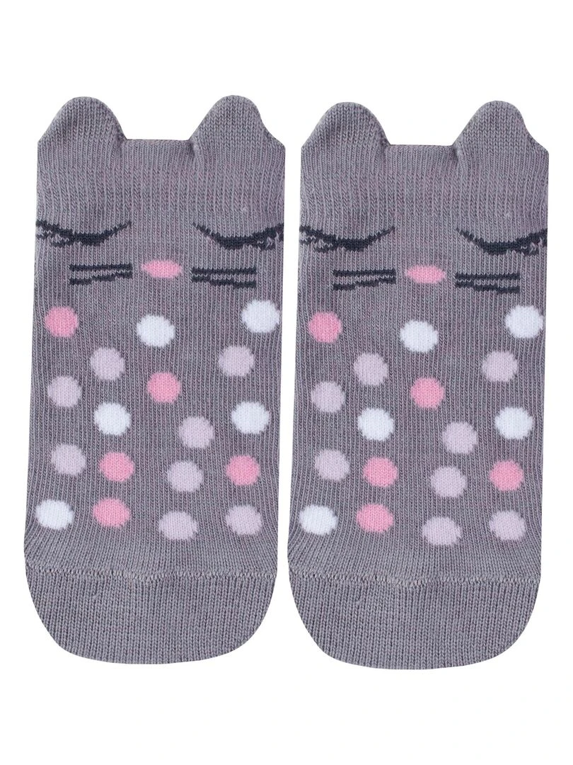 Chaussettes antidérapantes Chat 19/26 Gris