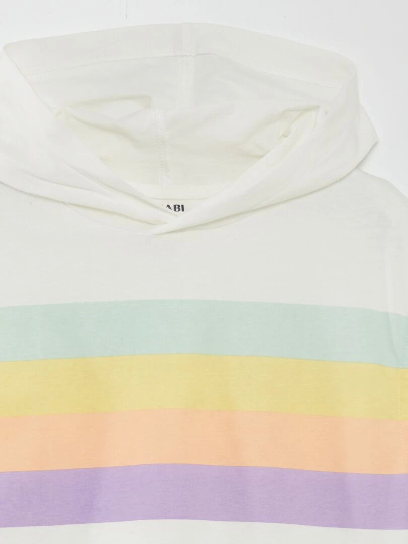 T shirt à capuche Blanc