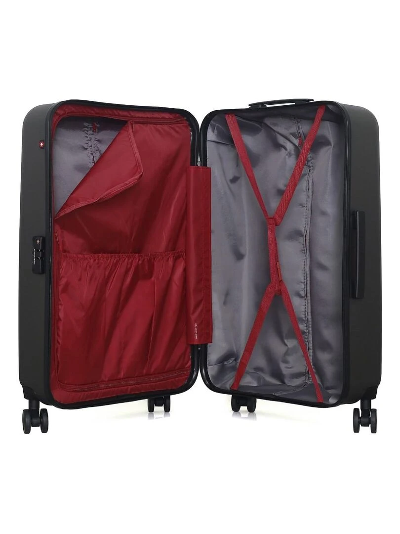 SWISS KOPPER   VALISE GRAND FORMAT ABS ZURICH 4 ROUES 75 CM   Gris foncé