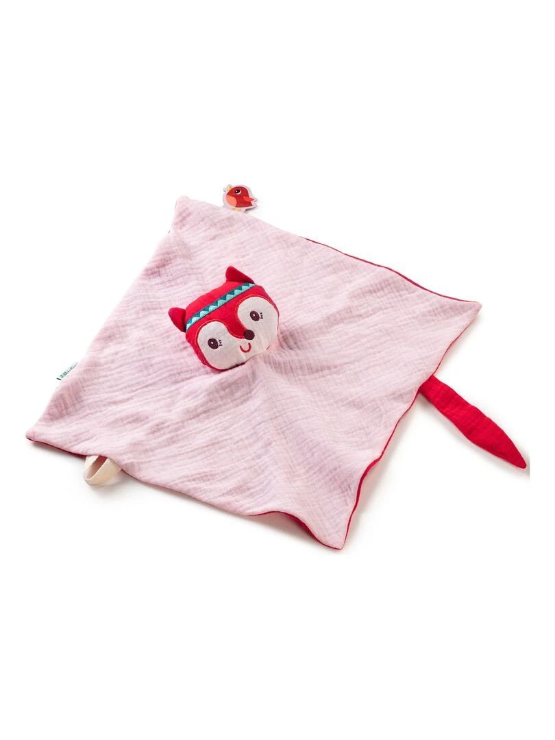 Doudou attache sucette Alice la renarde Rose