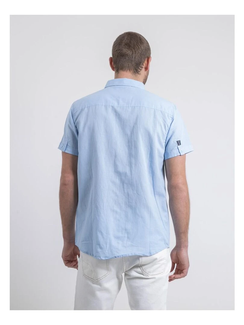 Chemise manches courtes DEMIKA Bleu ciel