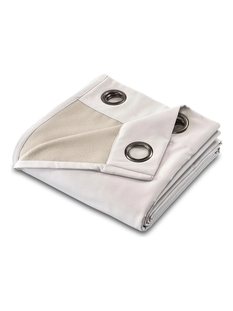 Rideau thermique doublé en flanelle Beige