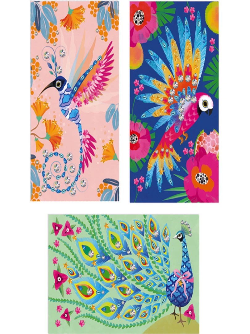 Cartes créatives Strass Bel oiseau Les ateliers du calme N/A