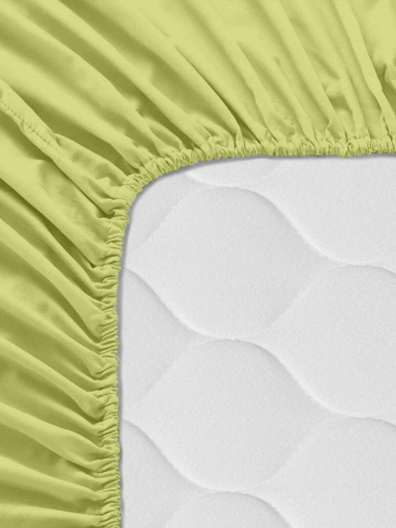 Drap housse Basic "Happyfriday"   Vert