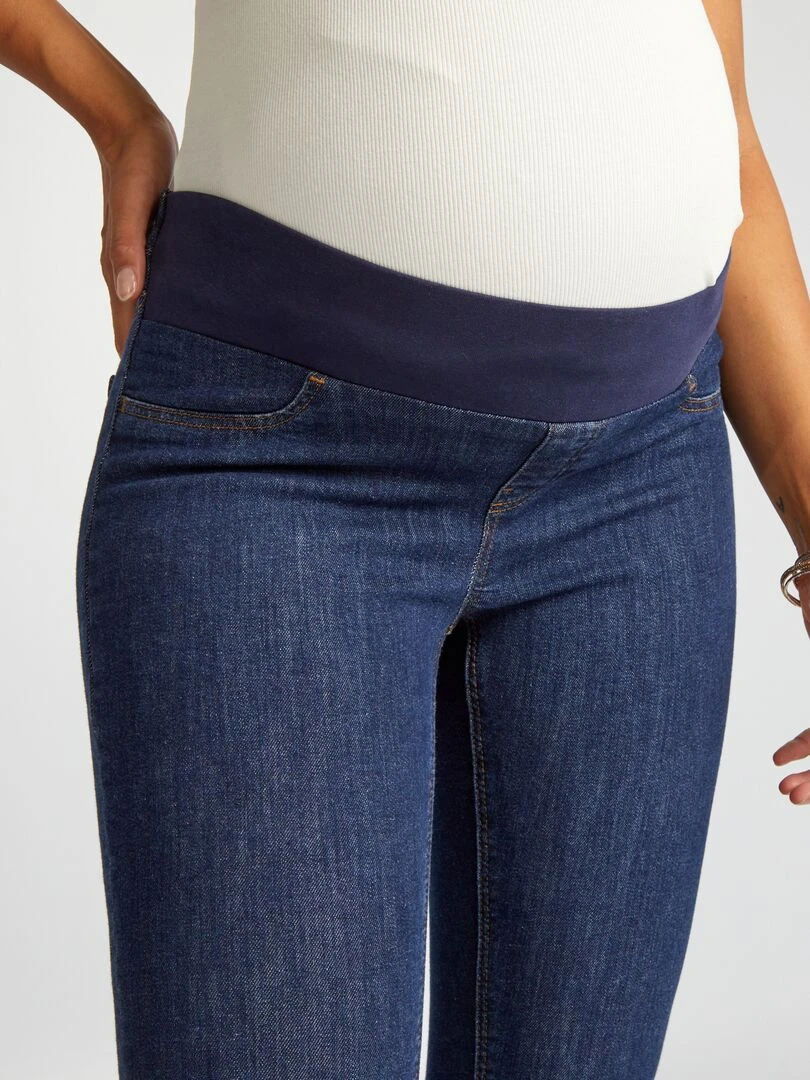 Jean grossesse skinny super stretch   Debut de grossesse   petit bandeau   Brut