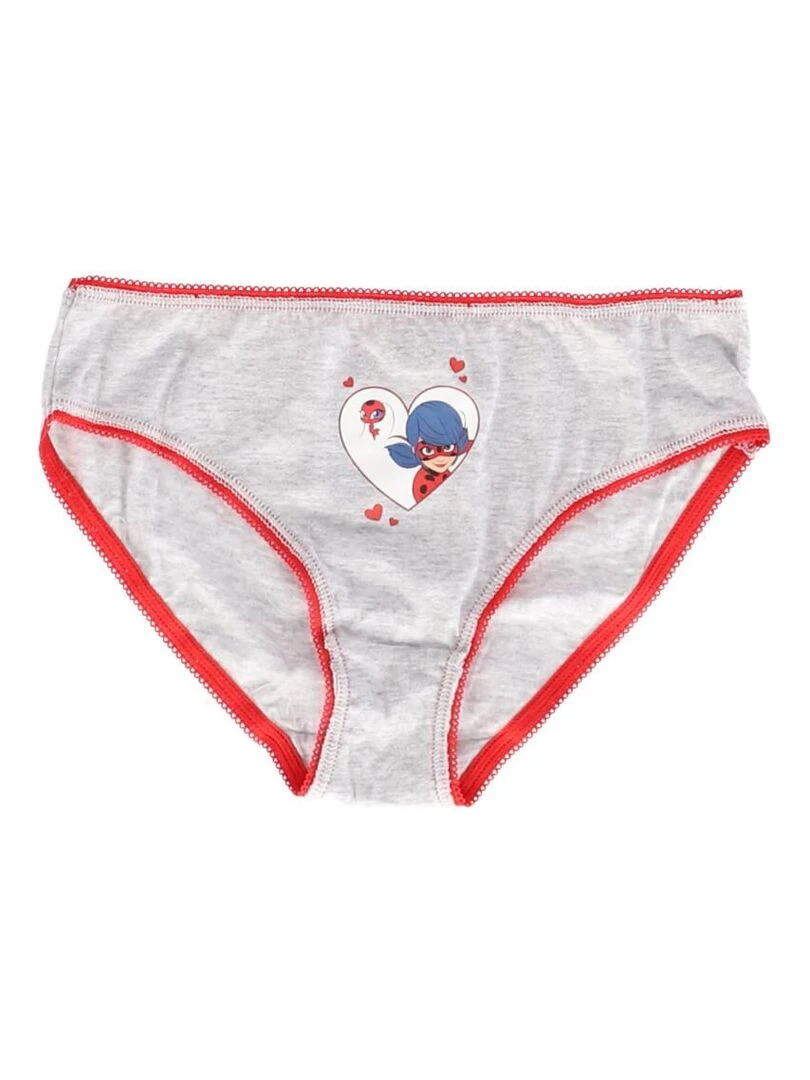 Lot de 7 culottes Ladybug Miraculous 4/5 ans   Fille   100% Coton   Rouge
