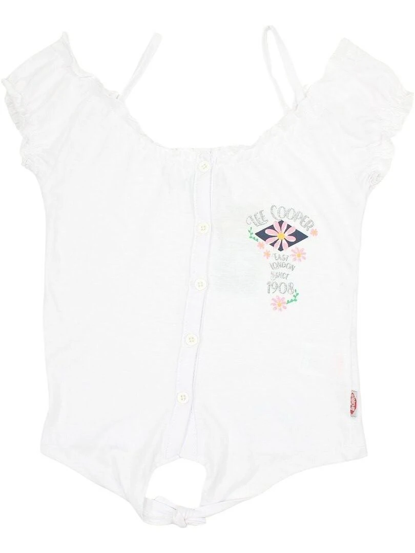 Lee Cooper Ensemble T shirt short fille Imprimé Lee Cooper Blanc