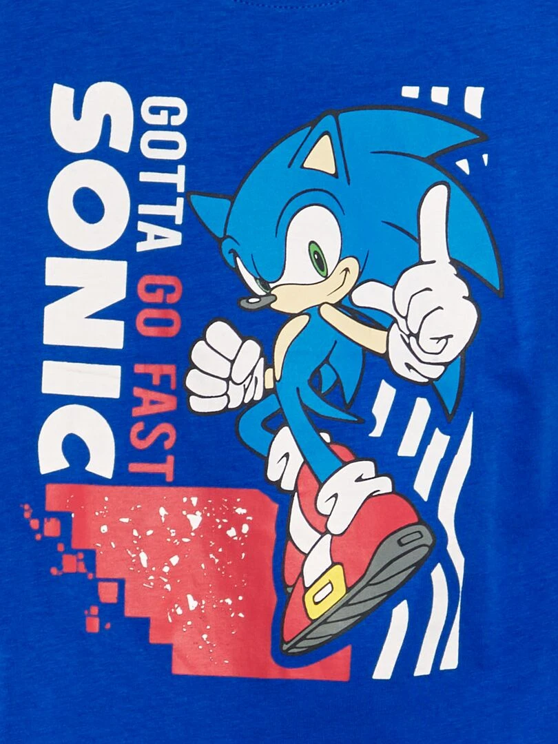 T shirt imprimé 'Sonic' bleu