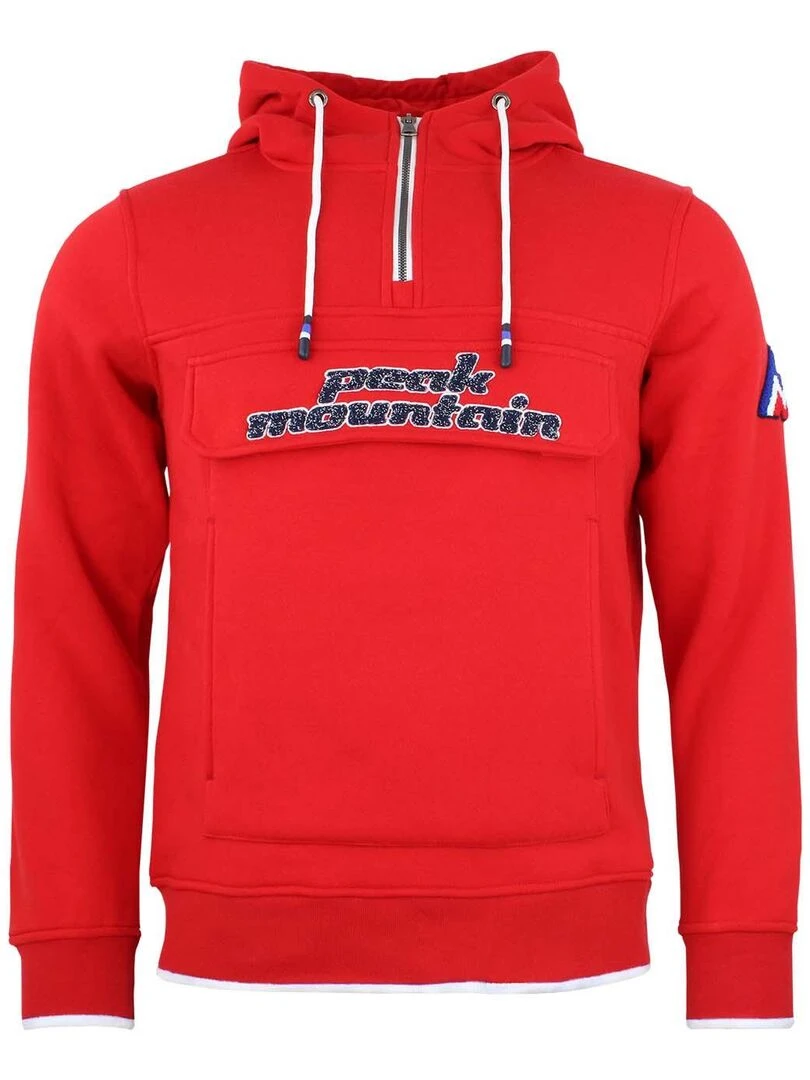 Sweat à capuche homme CEFLOW PEAK MOUNTAIN Rouge