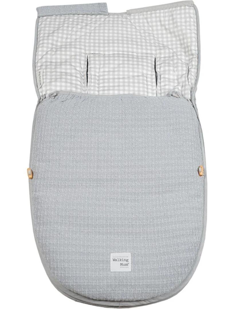 Chancelière pour nacelle & siège auto gr 0 hiver vichy gris (0 24 mois) Gris