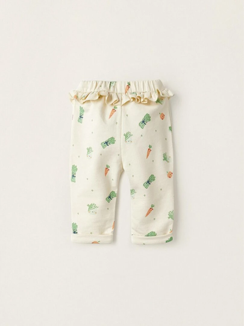 Pantalon pour Bébé Fille 'Légumes' NATURE TAKEOVER Beige clair