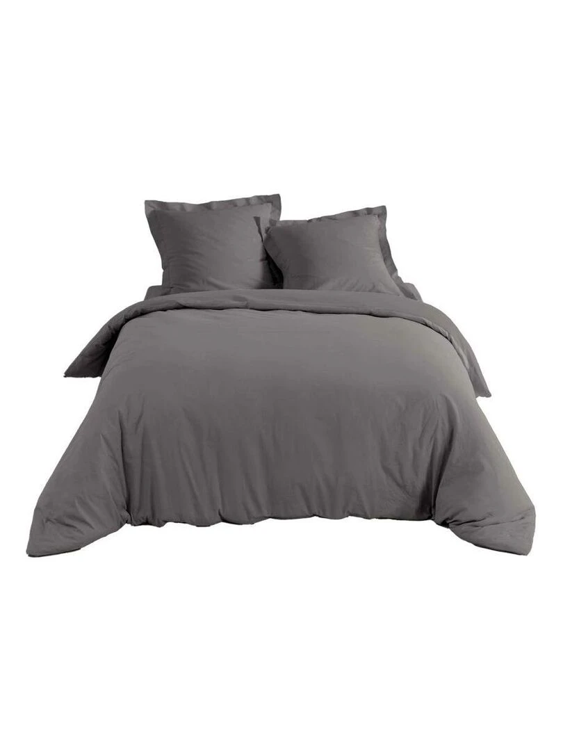 Housse de couette Percaline   gris anthracite