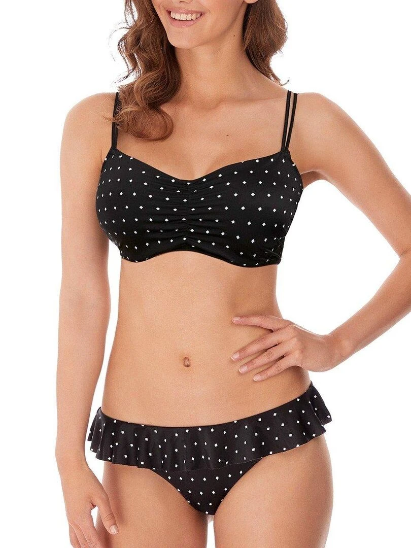 Haut de maillot brassière à armatures cachées Jewel cove Noir