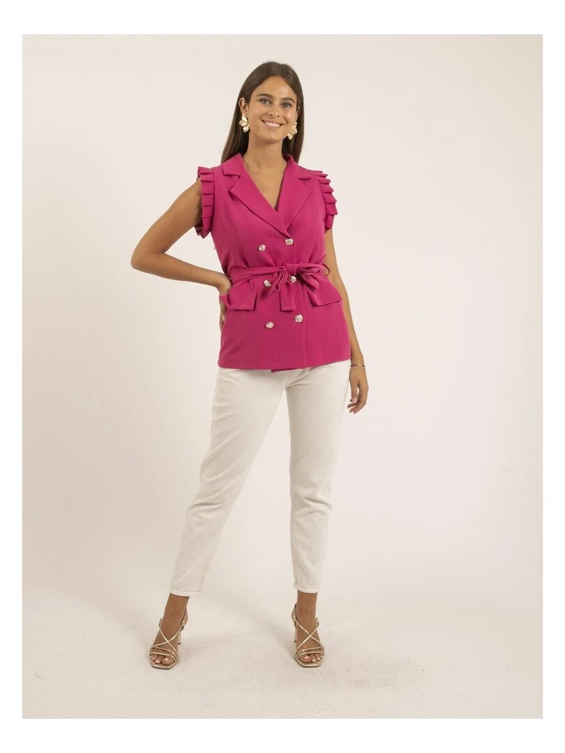 Blazer sans manches UCHENA   Rose