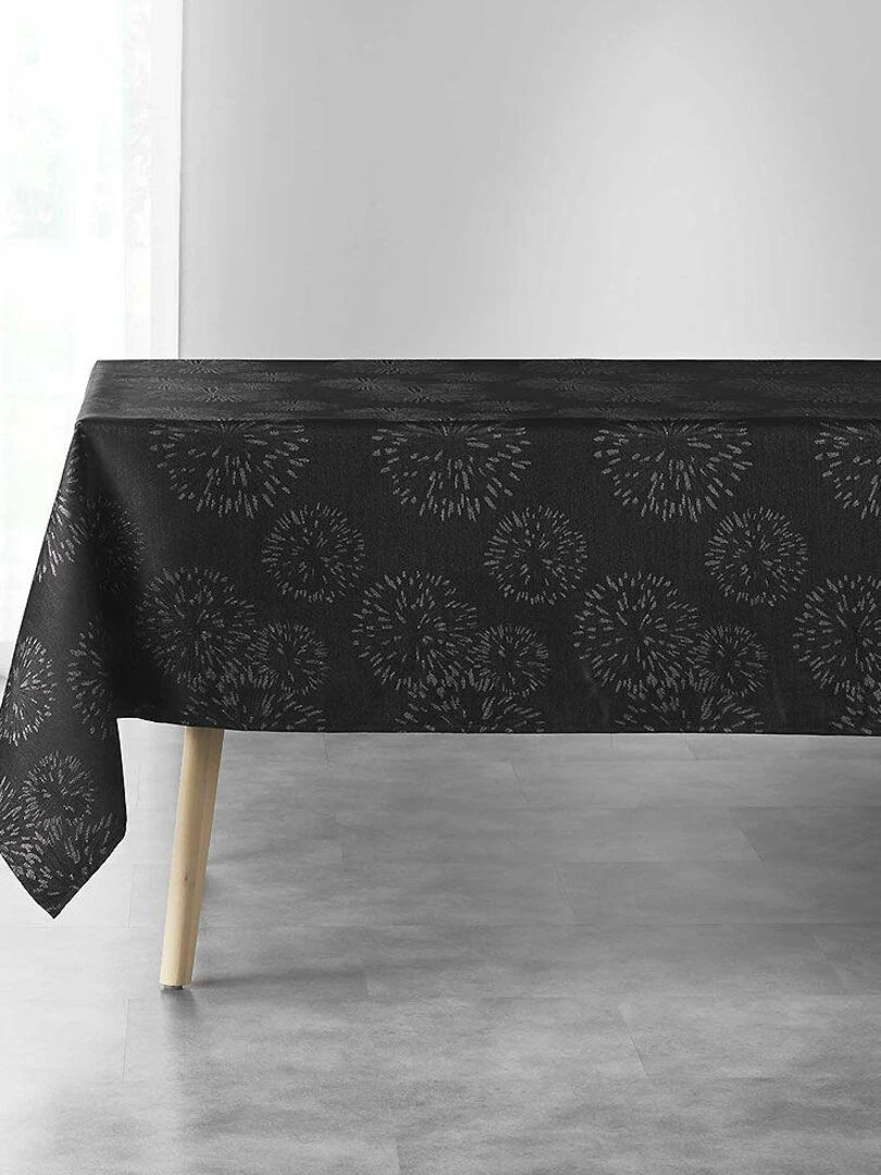 Nappe rectangulaire Artifice   Noir Argenté