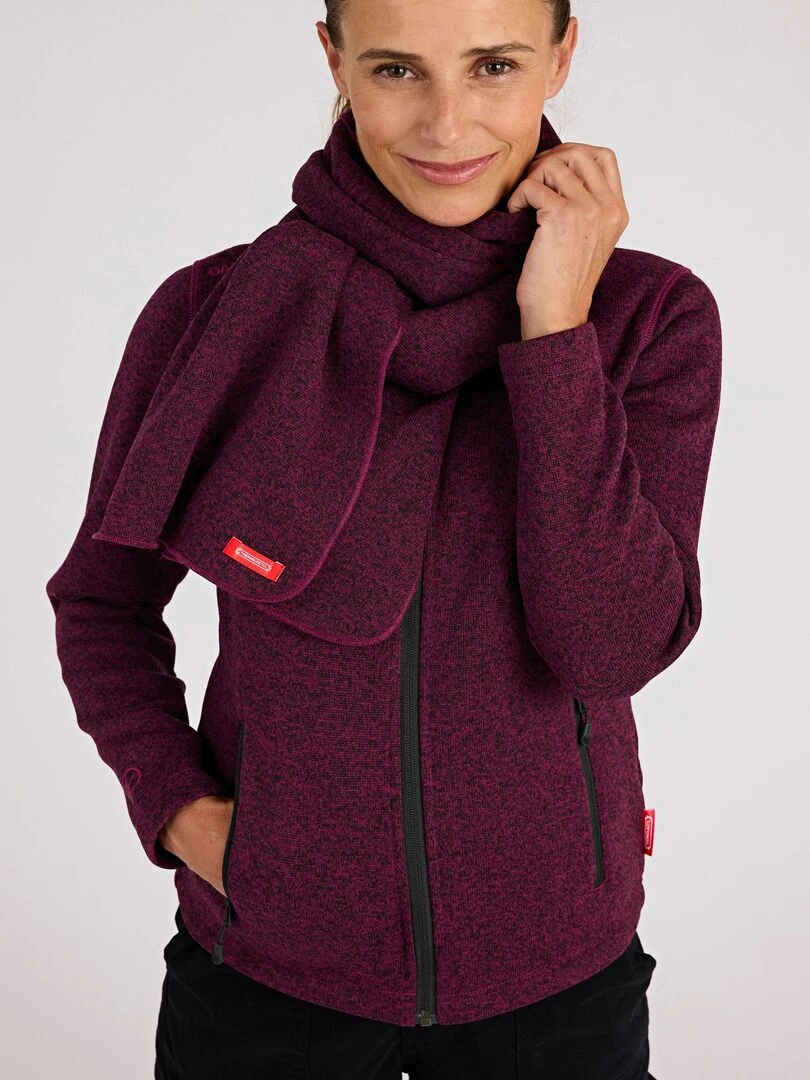Écharpe mixte maille polaire chaude Thermolactyl DamartSport Violet prune