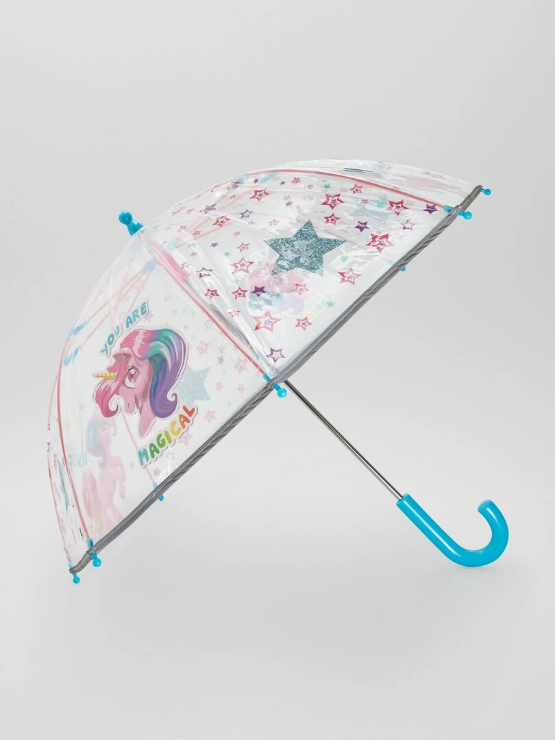 Parapluie transparent 'Licorne' Beige