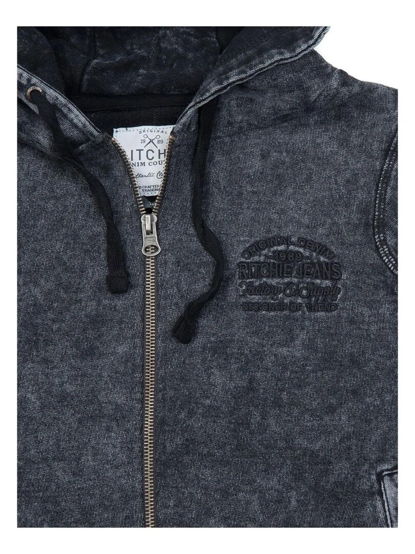 SWEAT ZIPPE WINTER BOY   Gris