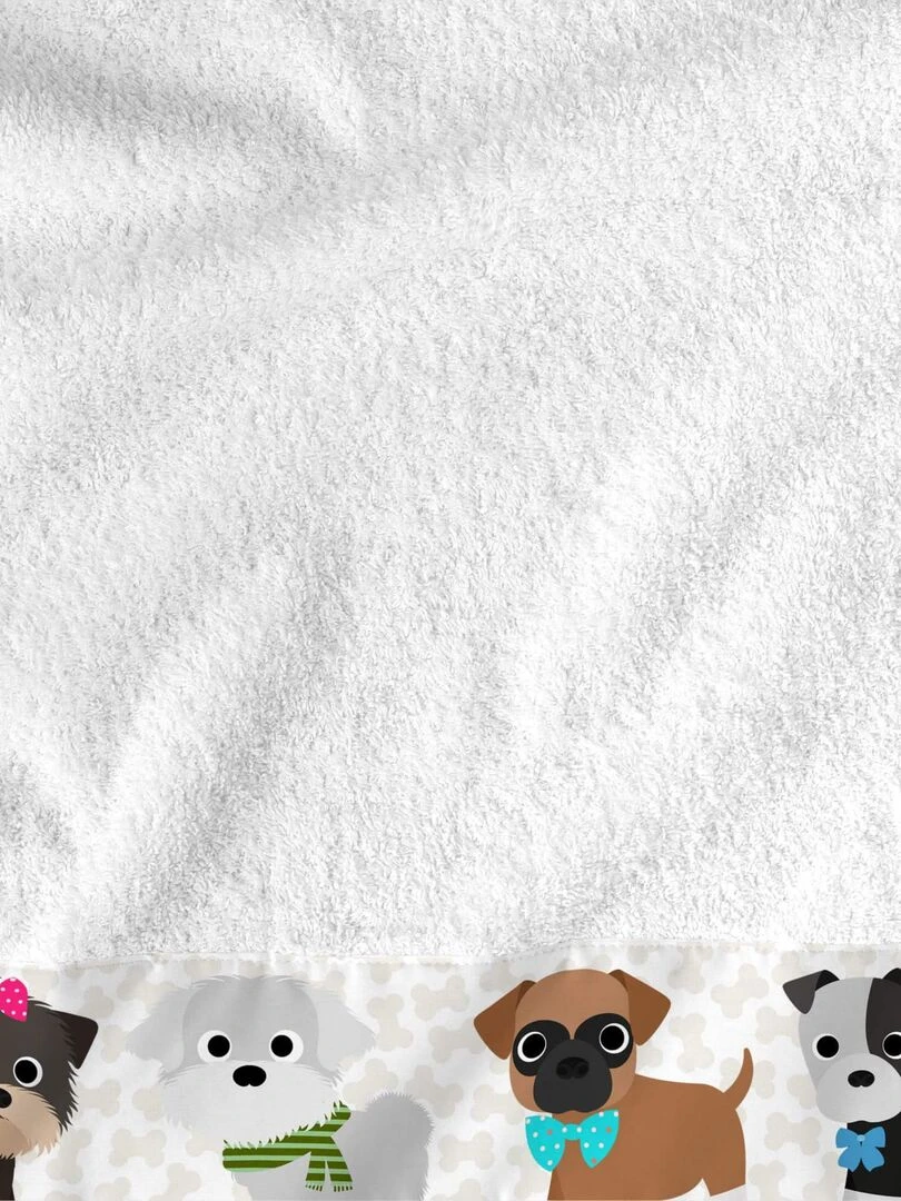 Lot de serviettes Dogs "Happyfriday"   Blanc