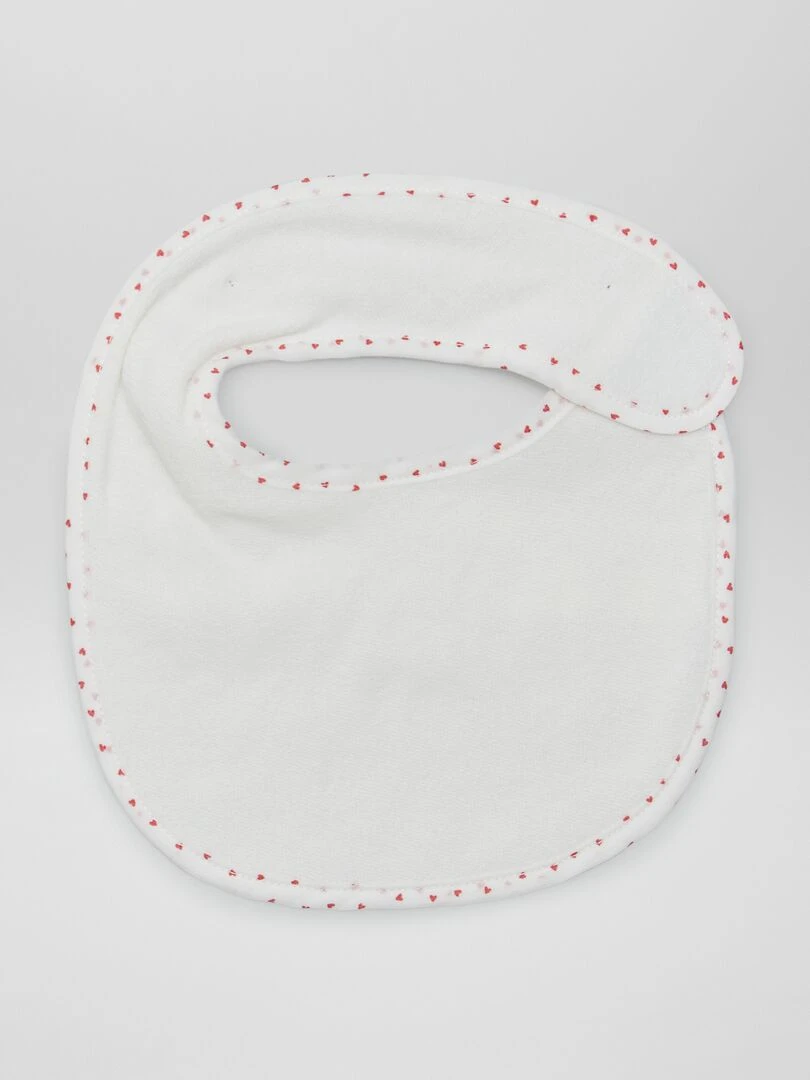 Lot de 7 bavoirs éponge à scratch   Rose