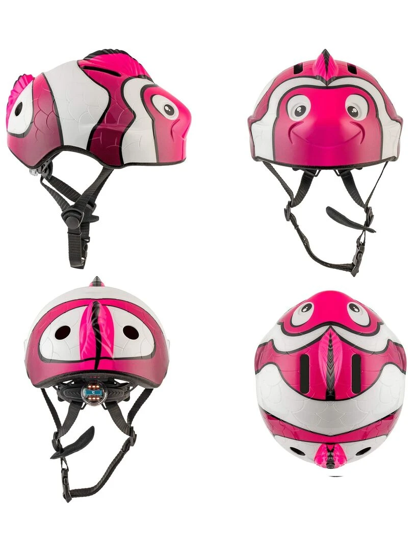 Casque de Vélo pour enfants   Poisson Clown Rose   Crazy Safety  Certifié EN1078   Rose