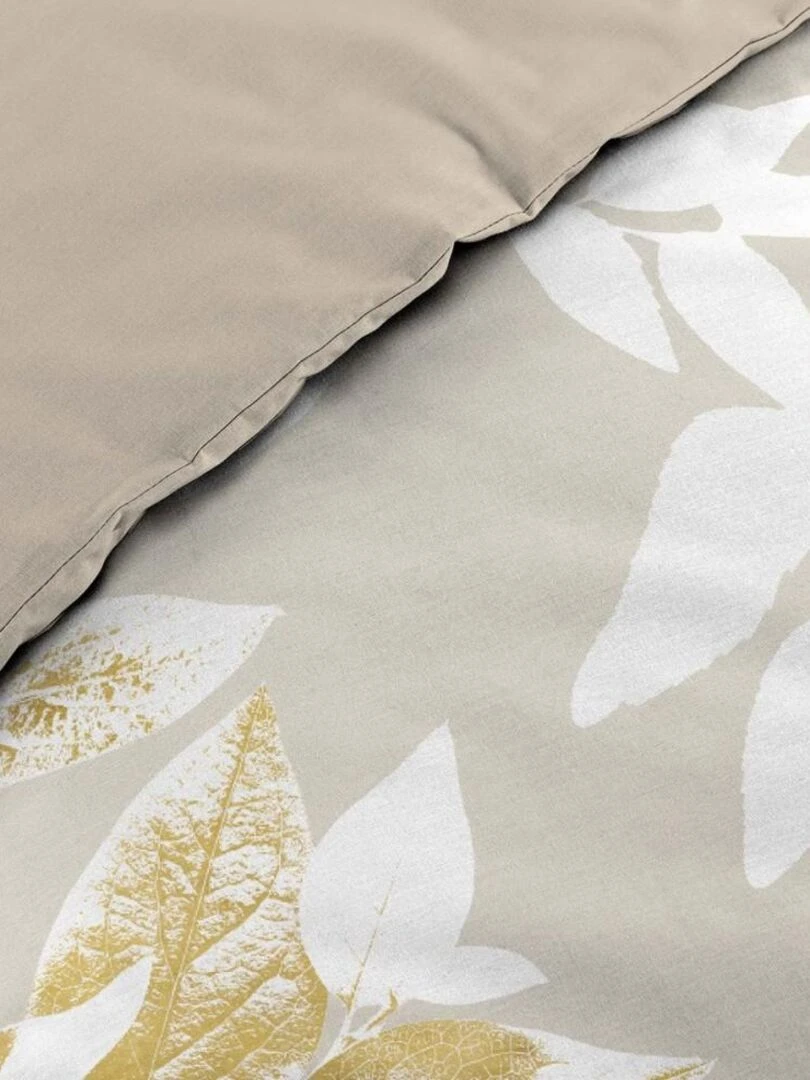 Housse de couette  + taie(s) Enora coton 42 fils   Beige