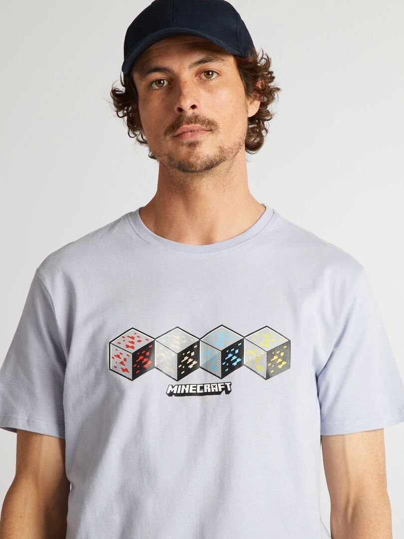 T shirt 'Minecraft'   Bleu