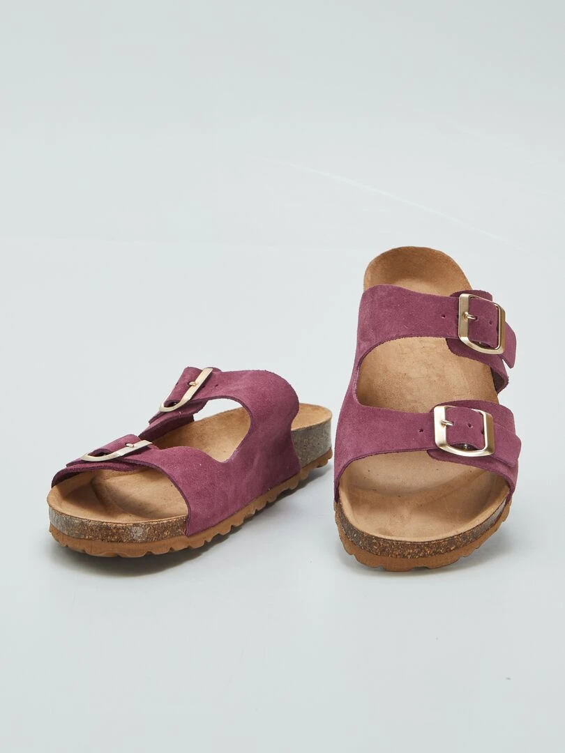 Sandales à double brides   Violet