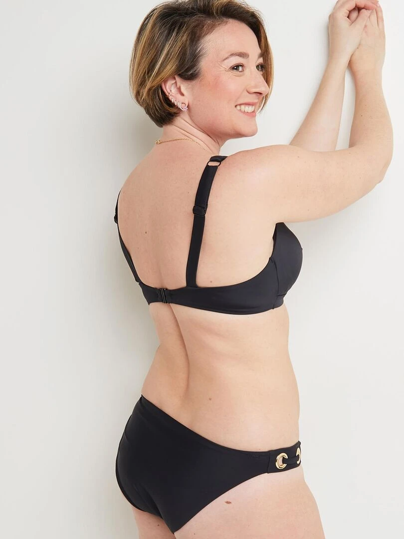 Maillot de bain triangle post op Leslie RougeGorge Lingerie Noir