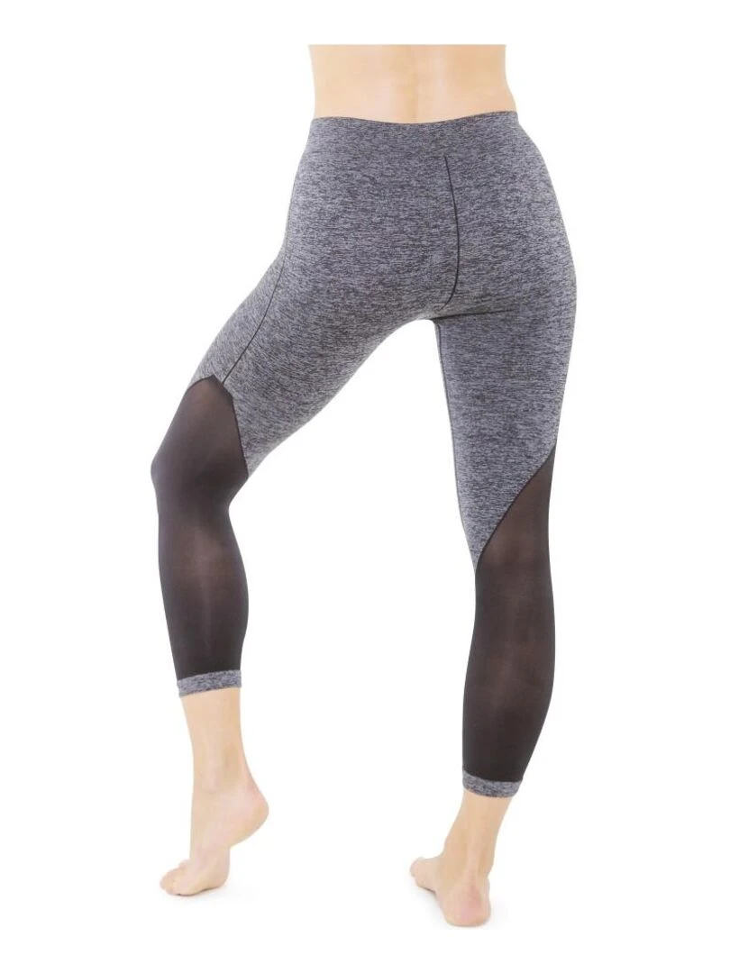 Leggings fitness 7/8 noir & gris Cellutex   Gris clair