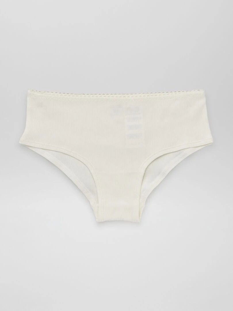 Lot de 2 shorties en maille   Blanc/gris