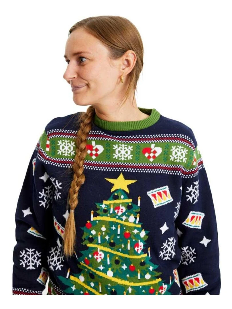Pull de Noël "Sapin de Noël" 100% coton BIO Vert
