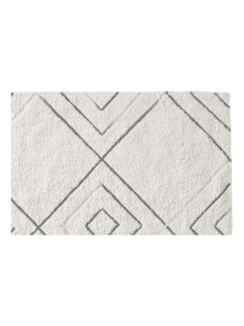 Guy Levasseur   Tapis de bain en coton fantaisie ivoire   Beige