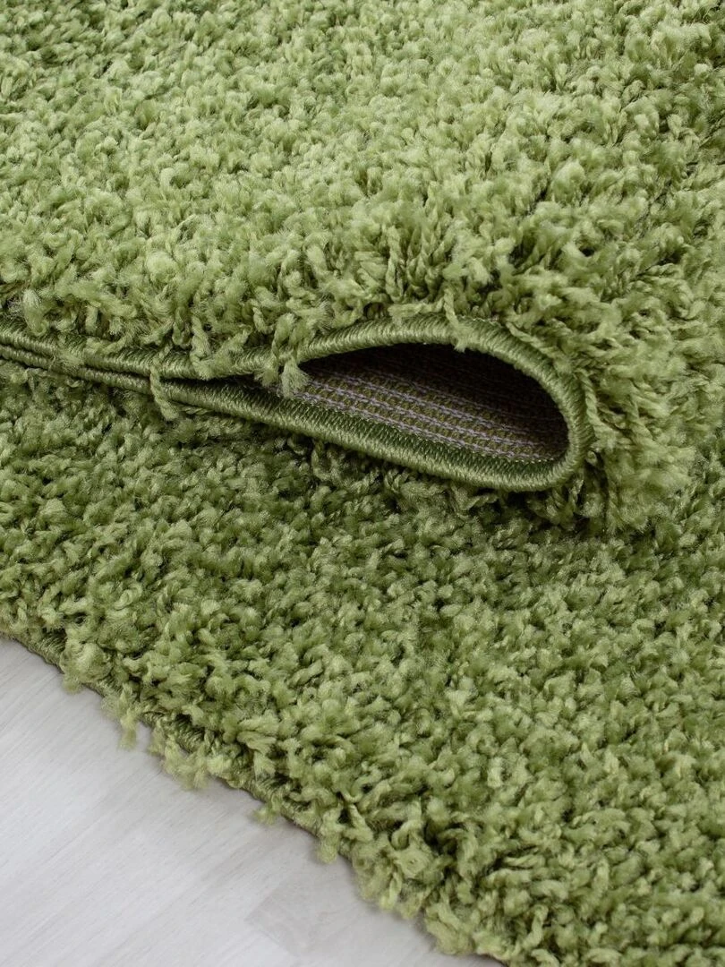 Tapis shaggy UNI C OEKO TEX® Vert