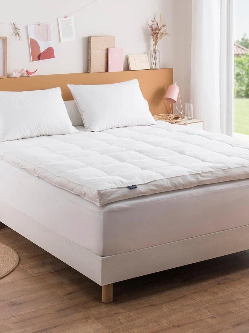 DUNLOPILLO Surmatelas Premium Naturel 10% duvet Blanc