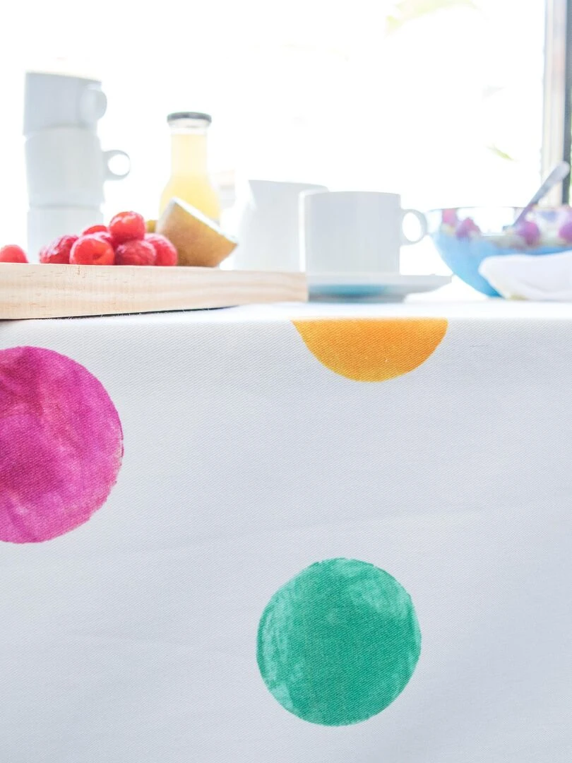 Nappe Confetti "Happyfriday"   Blanc