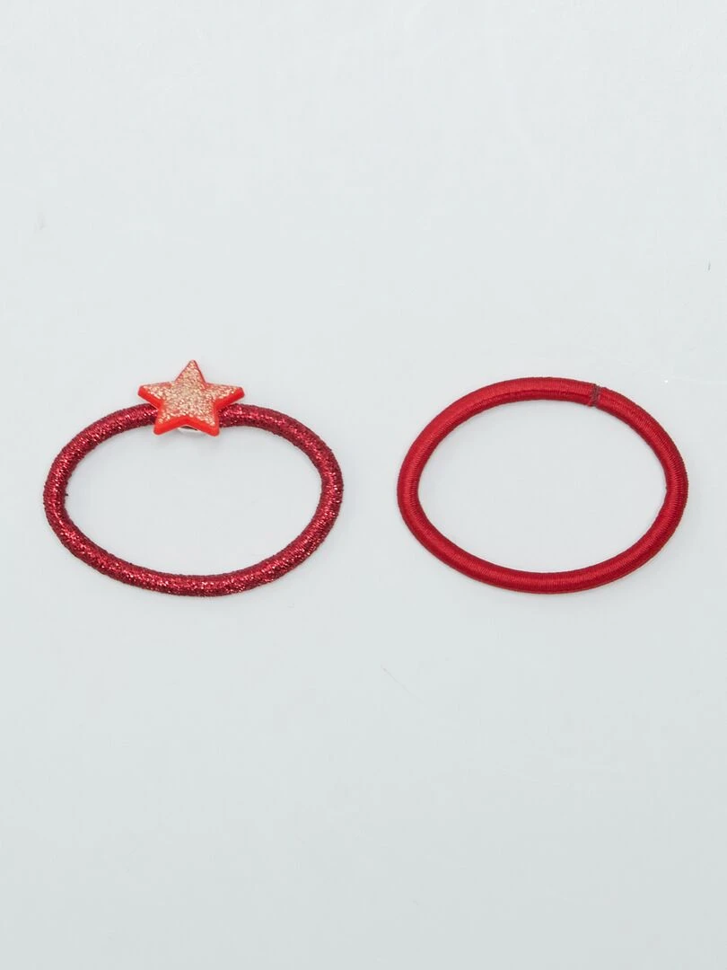 Lot de 5 élastiques   Rouge/vert