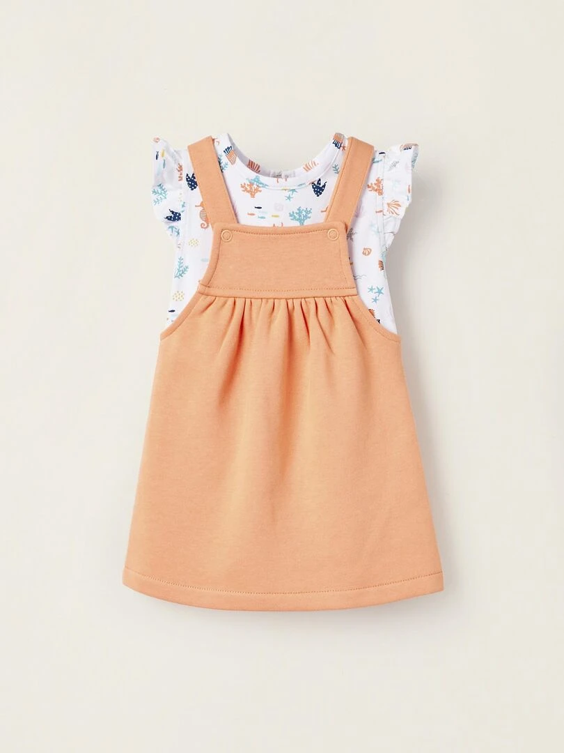 Robe + Bodies pour Nouveau Né 'Coral Reef' NATURE TAKEOVER Blanc