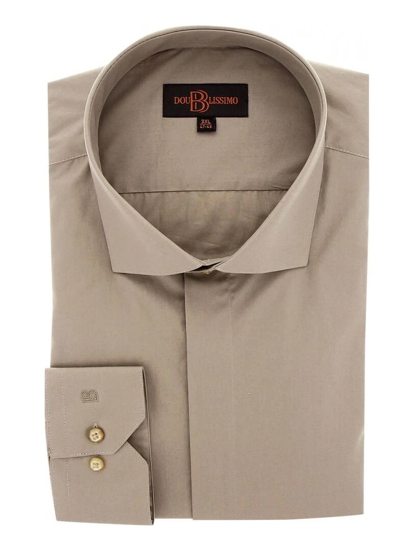 Chemise habillée gorge cachée CACHET Beige