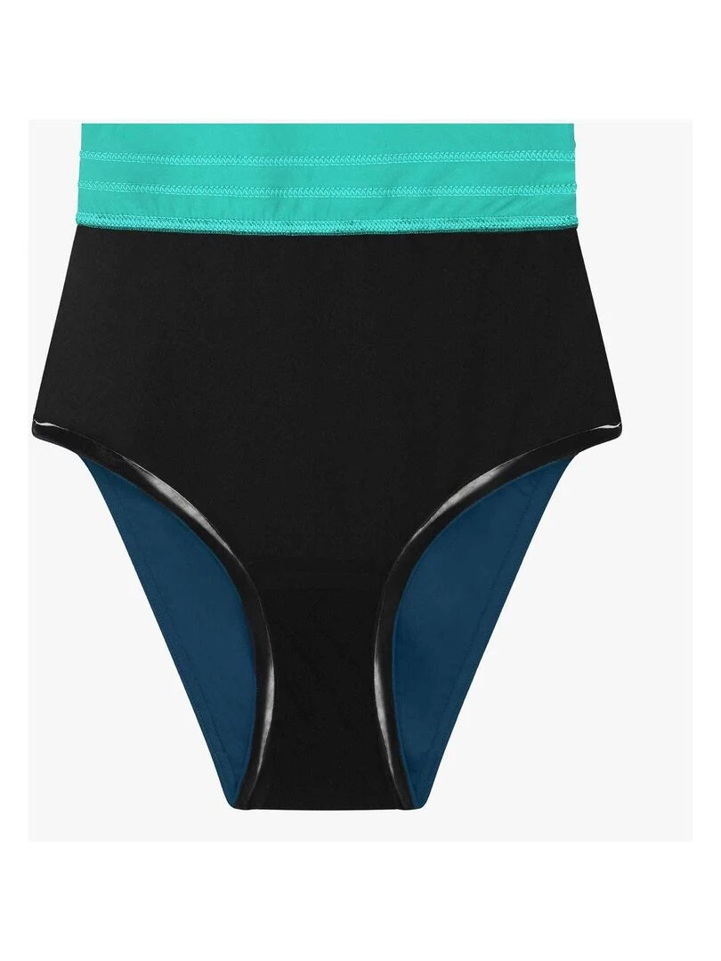 Maillot de bain 1P menstruel pour ados   Flux moyen   Vert jade